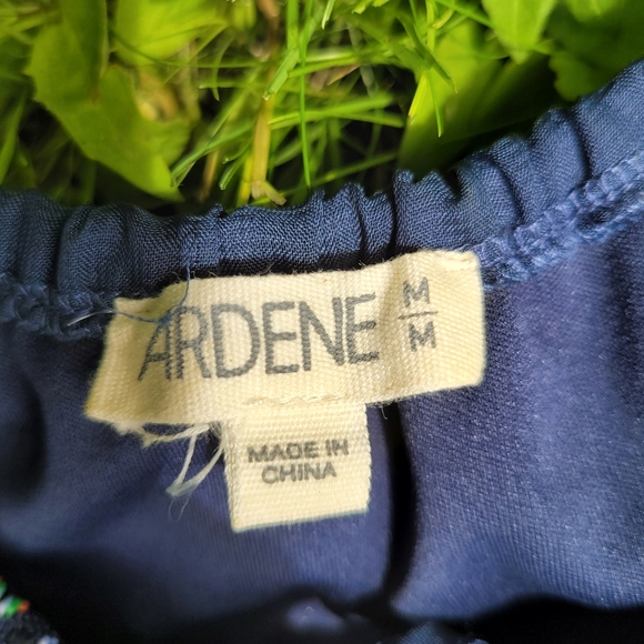 Navy maxi dress with tie neck - Picture 2 of 3